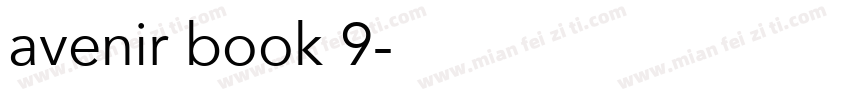 avenir book 9字体转换